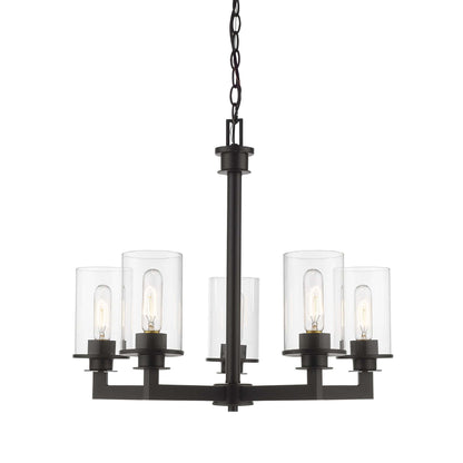 Savannah 5 Light Chandelier Bronze
