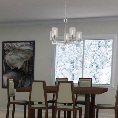 Savannah 5 Light Chandelier Brushed Nickel