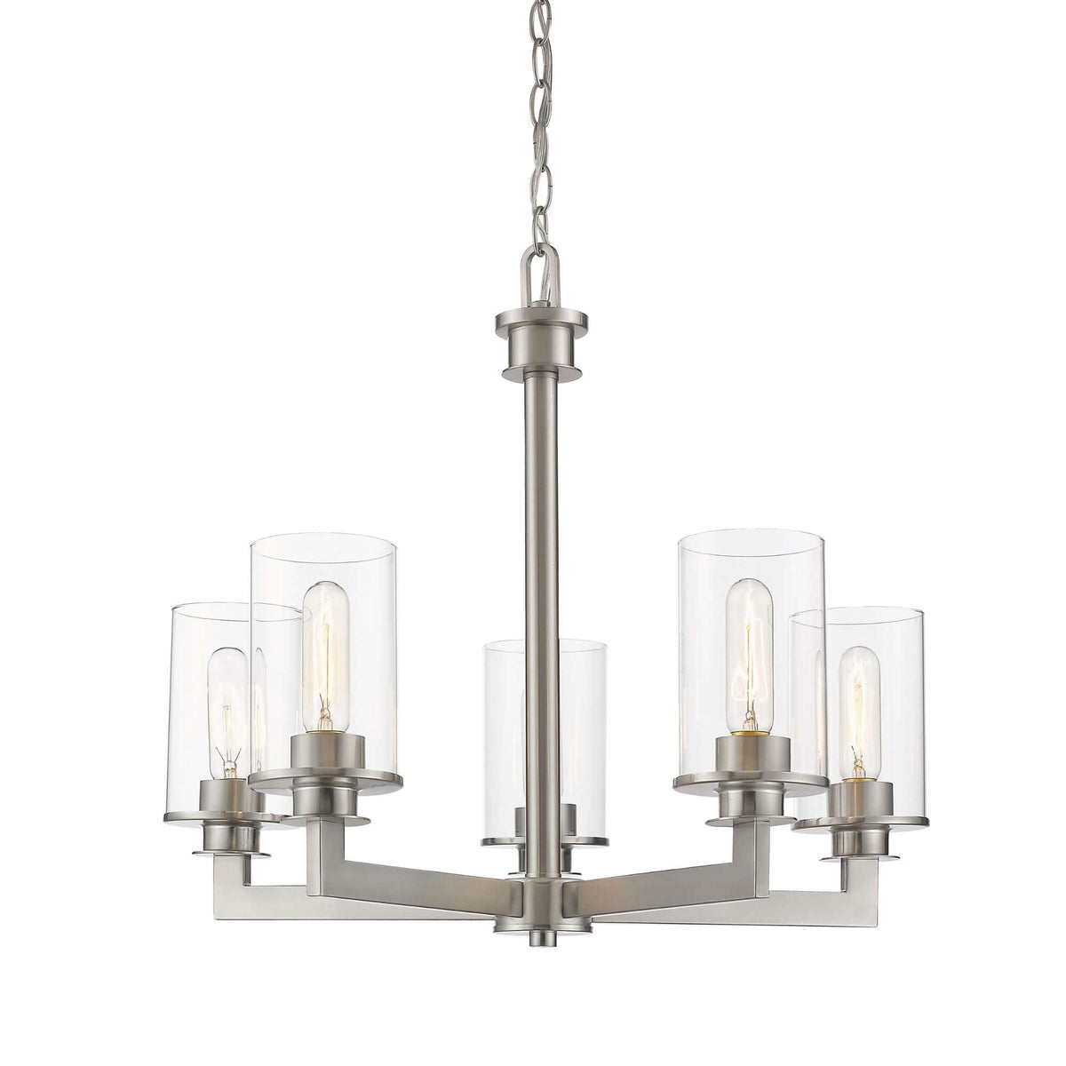 Savannah 5 Light Chandelier Brushed Nickel
