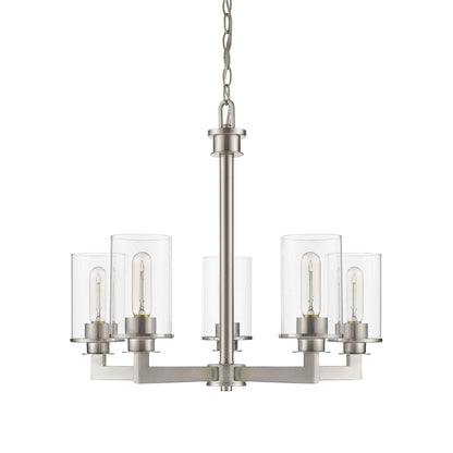 Savannah 5 Light Chandelier Brushed Nickel