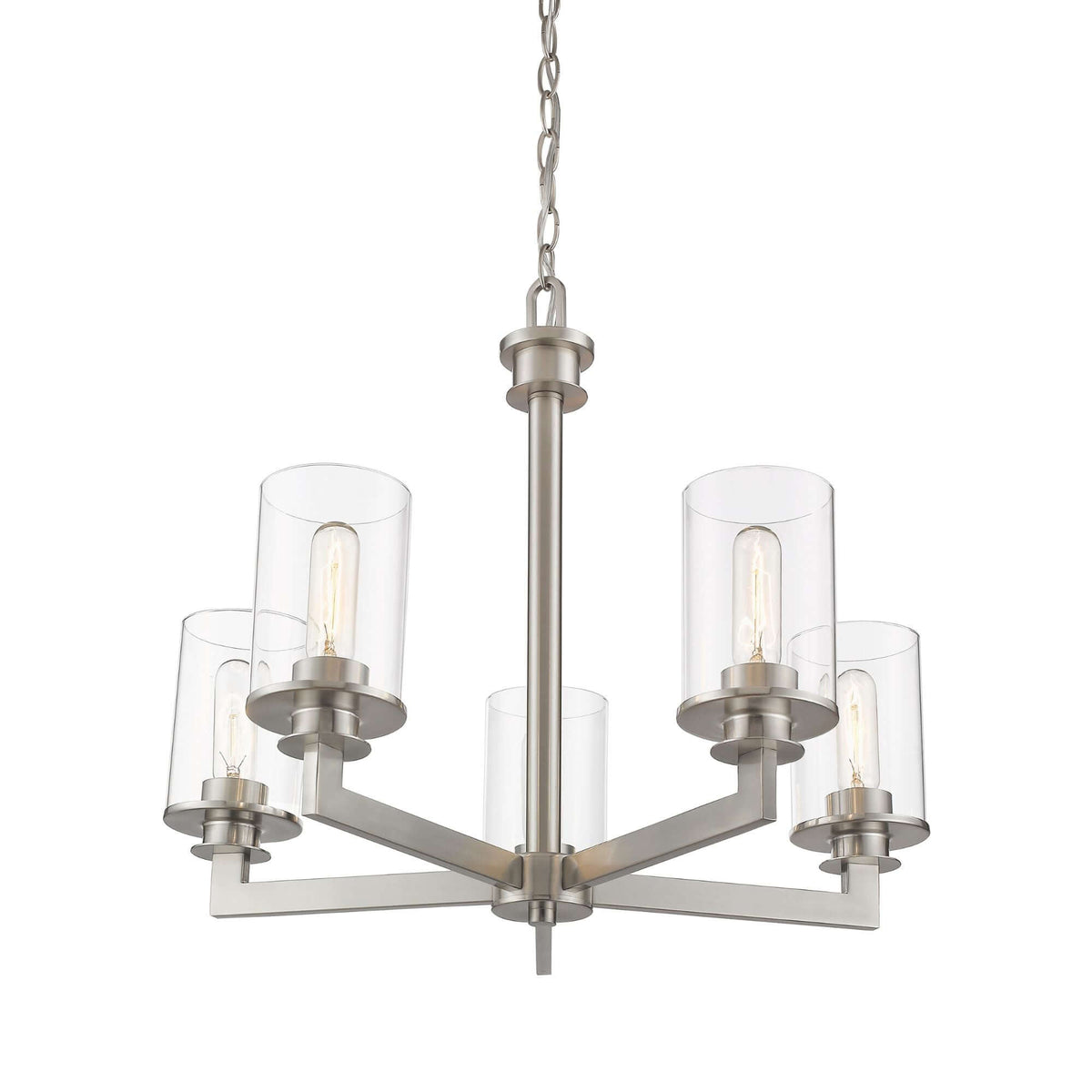 Savannah 5 Light Chandelier Brushed Nickel