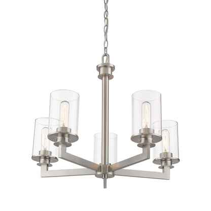 Savannah 5 Light Chandelier Brushed Nickel