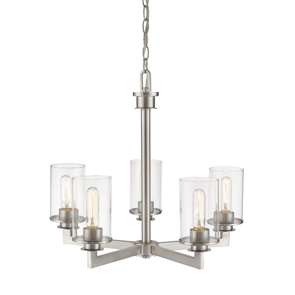 Savannah 5 Light Chandelier Brushed Nickel