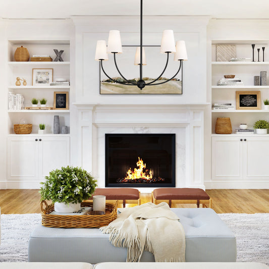 Shannon 5 Light Chandelier Matte Black