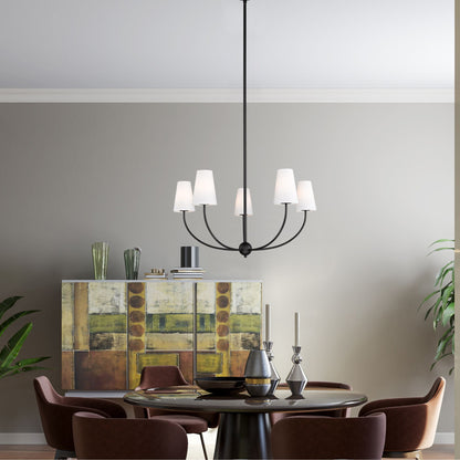 Shannon 5 Light Chandelier Matte Black