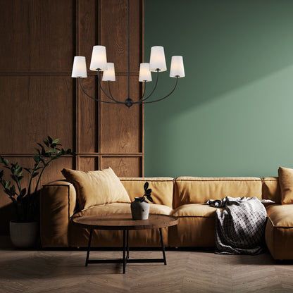 Shannon 6 Light Chandelier Matte Black