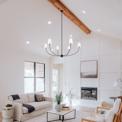 Shannon 6 Light Chandelier Matte Black