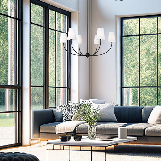 Shannon 6 Light Chandelier Matte Black