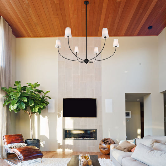 Shannon 6 Light Chandelier Matte Black