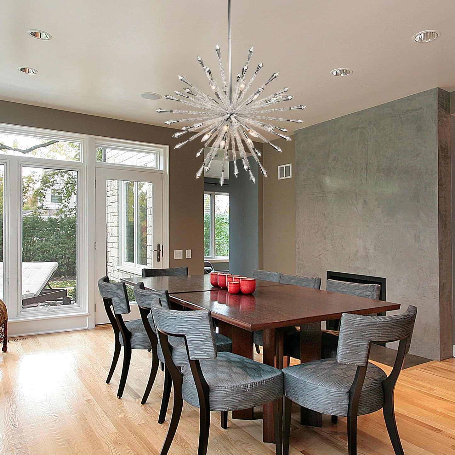Soleia 10 Light Chandelier Chrome