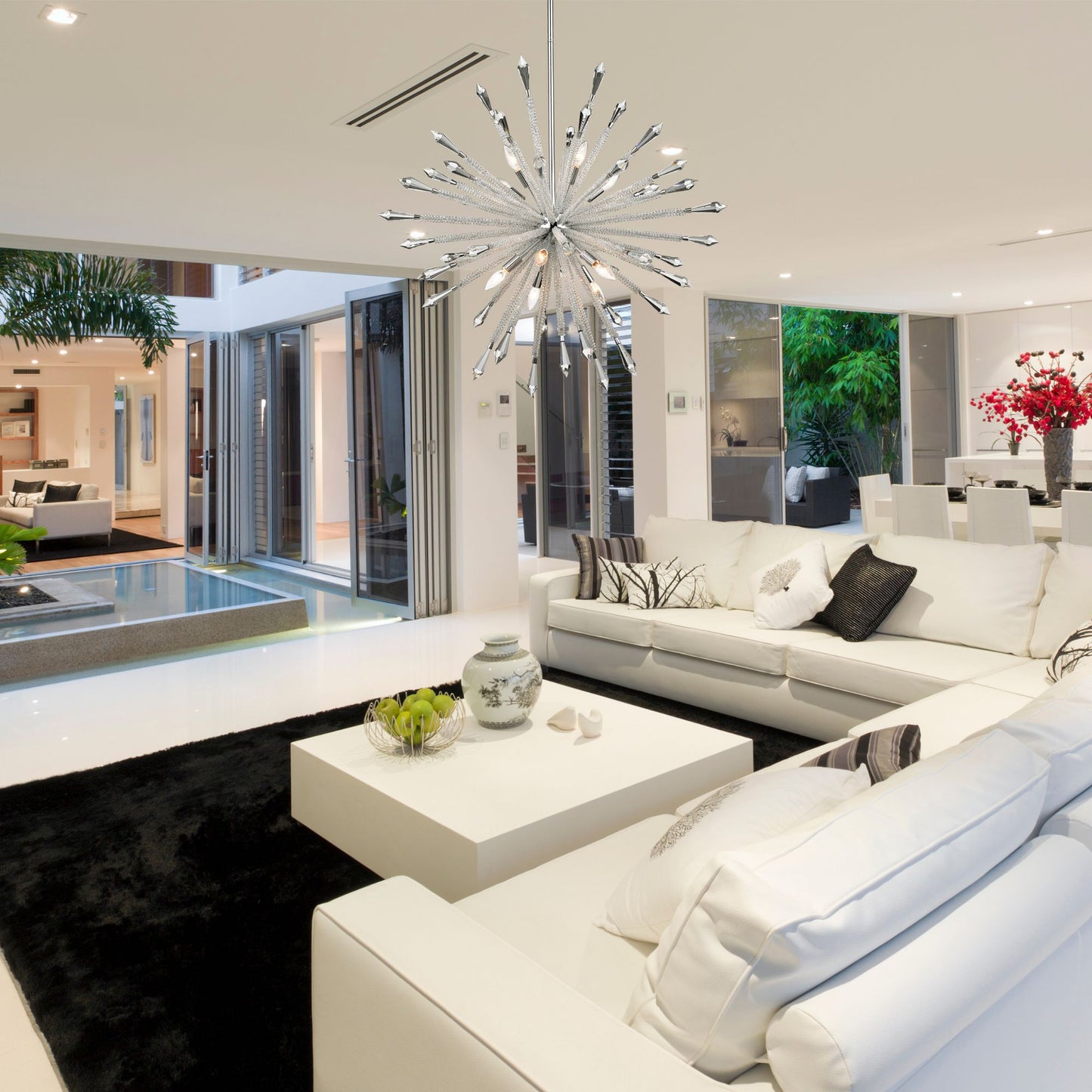 Soleia 10 Light Chandelier Chrome