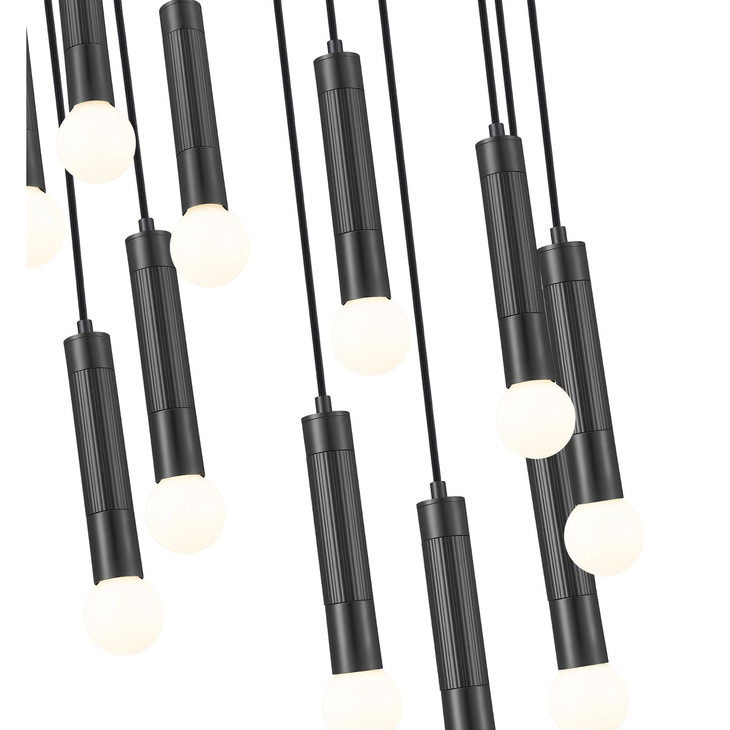 Stari 11 Light Chandelier Matte Black