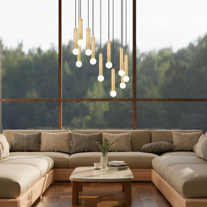 Stari 11 Light Chandelier Modern Gold
