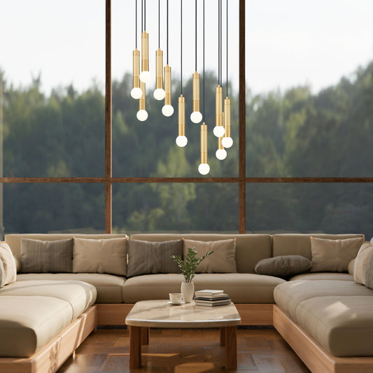 Stari 11 Light Chandelier Modern Gold