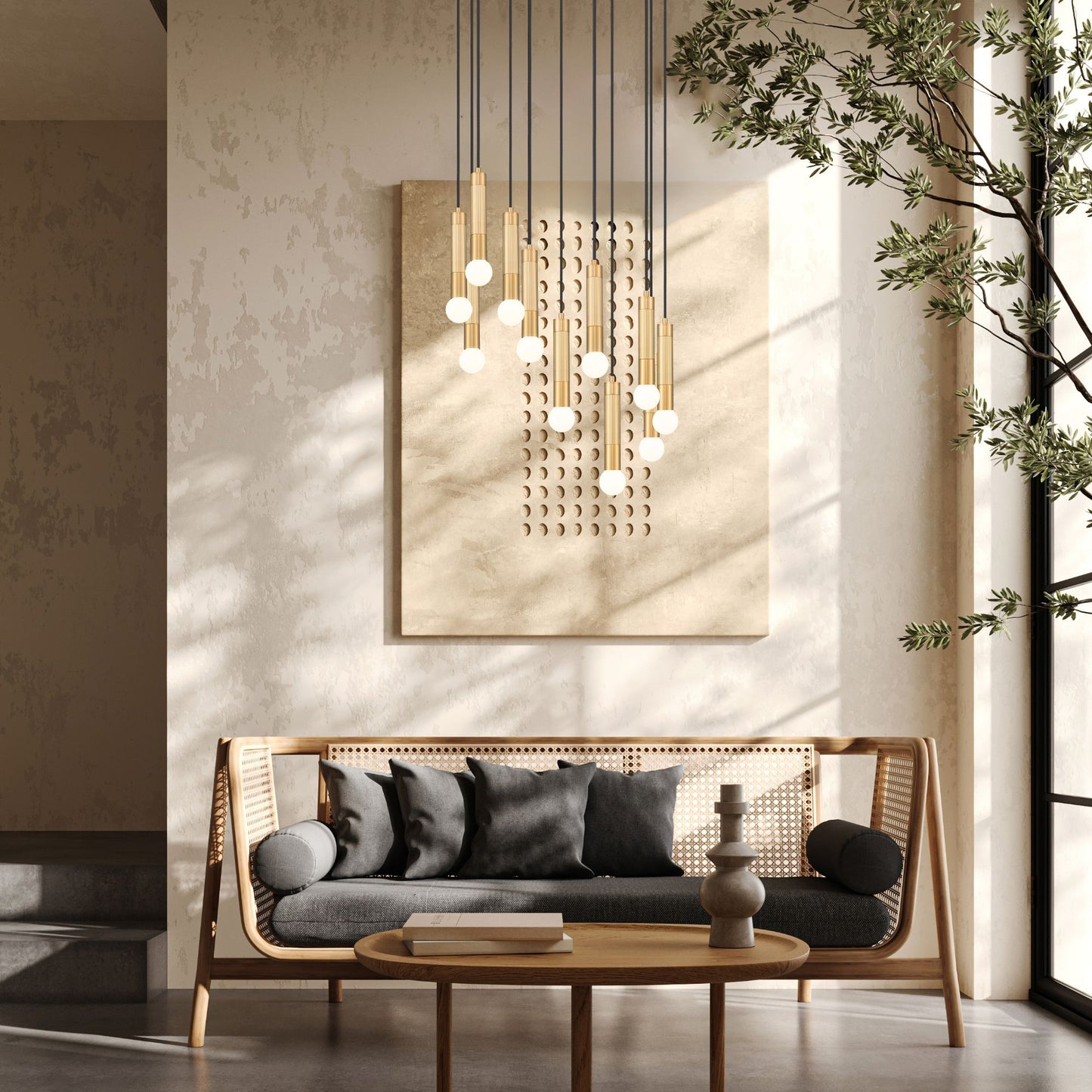 Stari 11 Light Chandelier Modern Gold