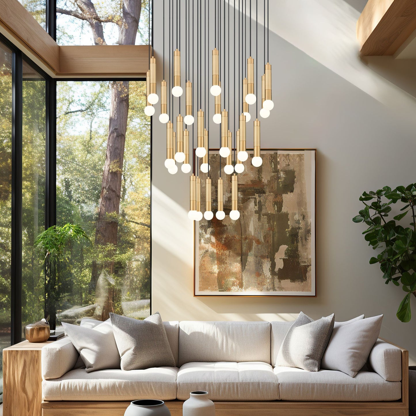 Stari 27 Light Chandelier Modern Gold