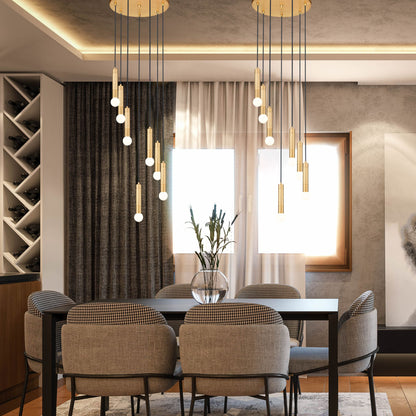 Stari 5 Light Chandelier Modern Gold