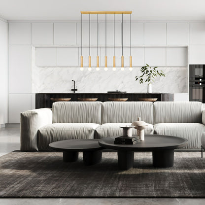 Stari 7 Light Linear Chandelier Modern Gold
