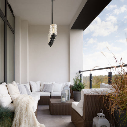 Tahoe 5 Light Outdoor Linear Chandelier Ashen Barnboard