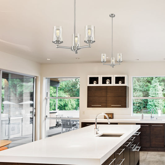 Thayer 3 Light Chandelier Brushed Nickel