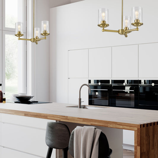 Thayer 3 Light Chandelier Luxe Gold