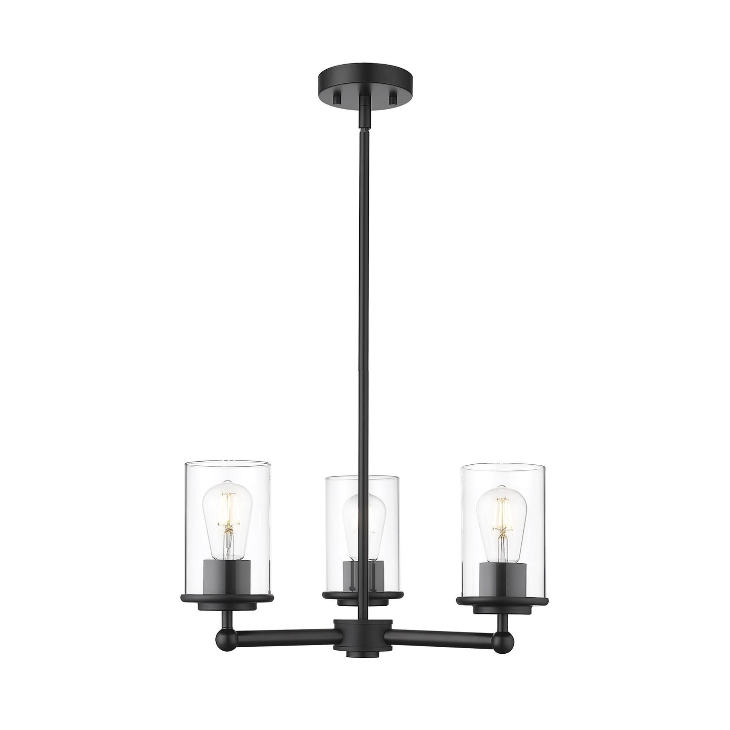 Thayer 3 Light Chandelier Matte Black