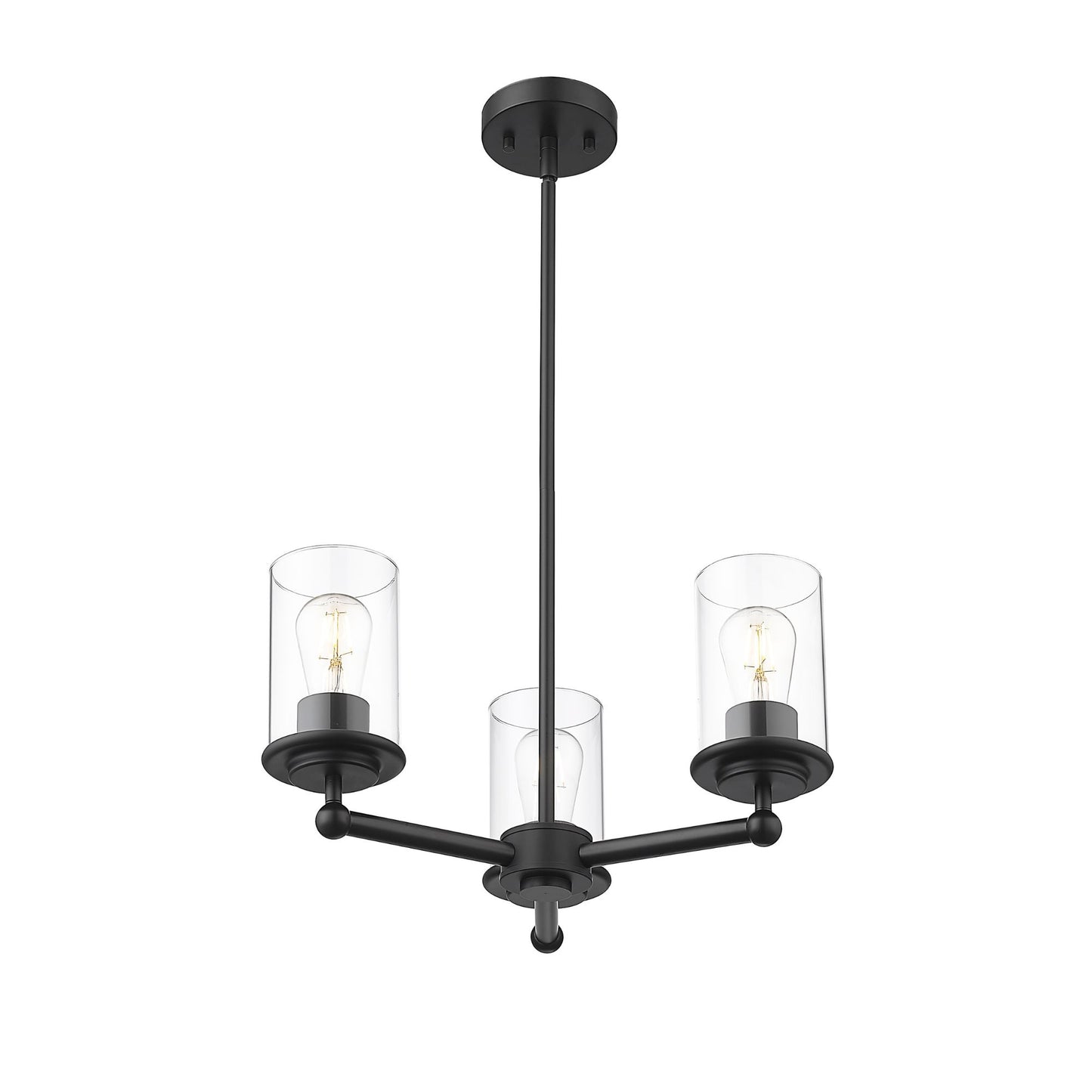 Thayer 3 Light Chandelier Matte Black
