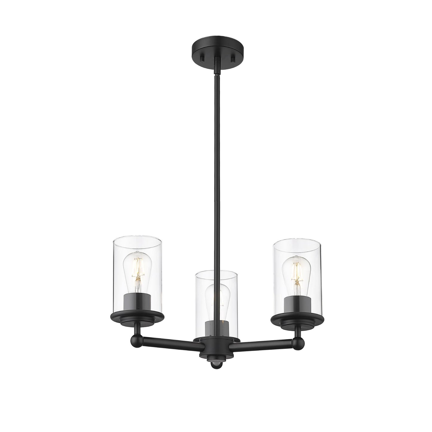 Thayer 3 Light Chandelier Matte Black