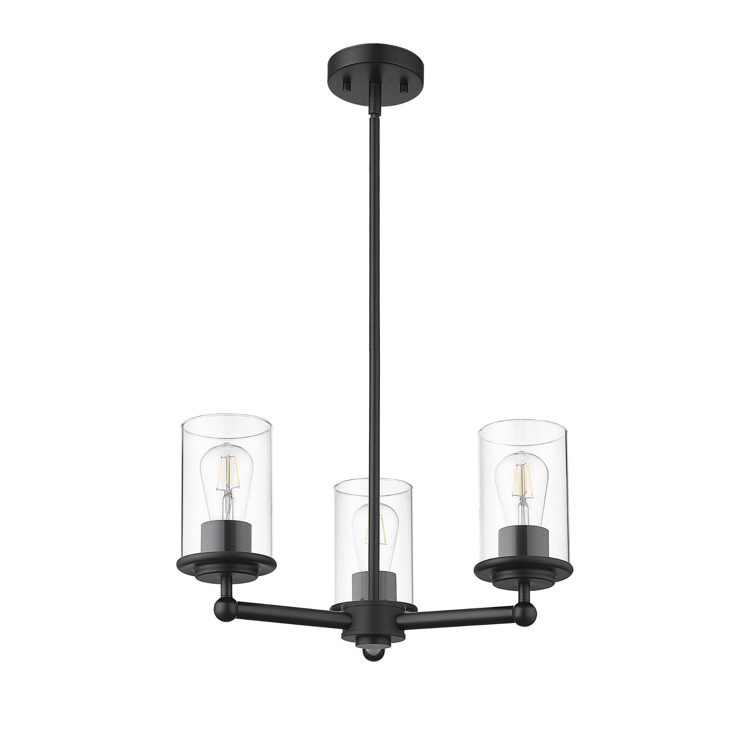 Thayer 3 Light Chandelier Matte Black