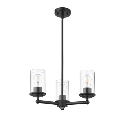 Thayer 3 Light Chandelier Matte Black