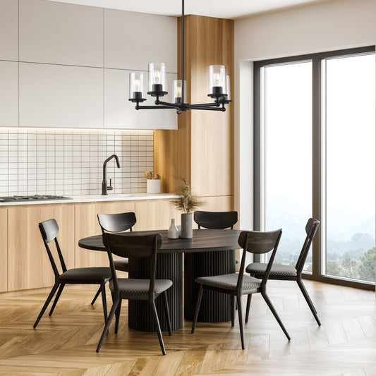 Thayer 5 Light Chandelier Matte Black