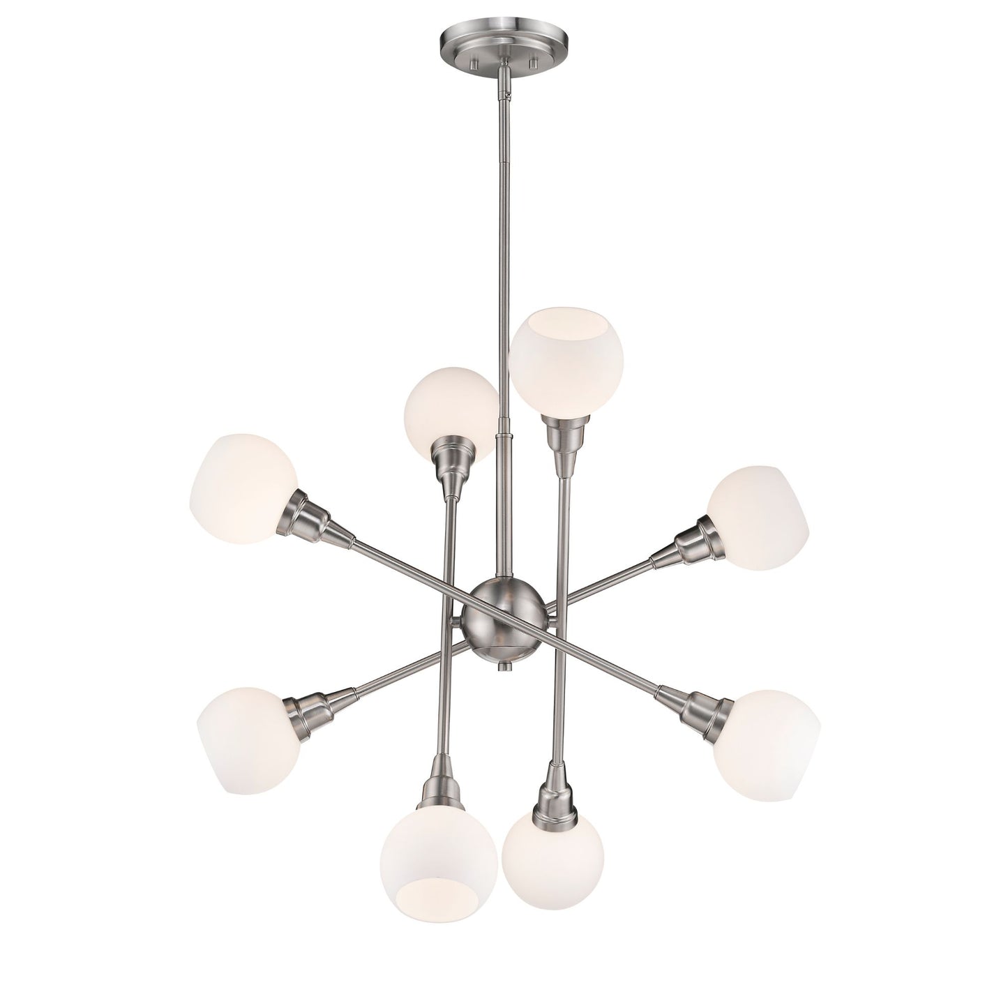Tian G9 8 Light Chandelier Brushed Nickel