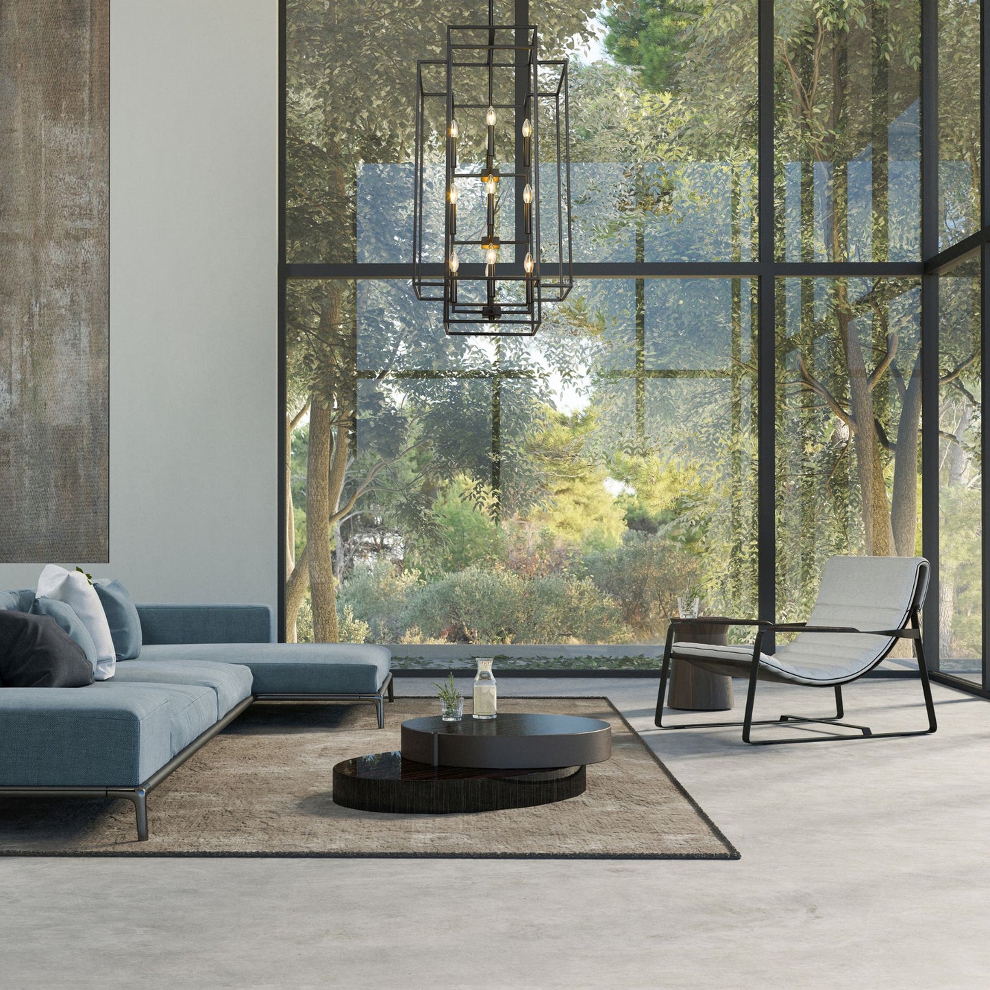 Titania 12 Light Chandelier Matte Black