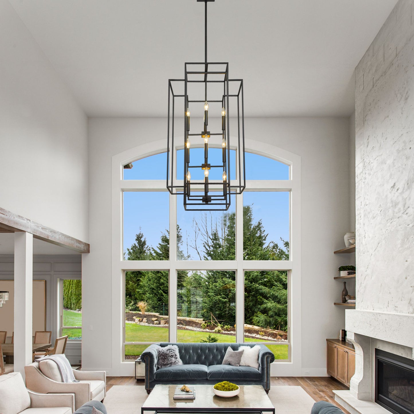 Titania 12 Light Chandelier Matte Black
