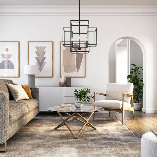 Titania 4 Light Chandelier Matte Black