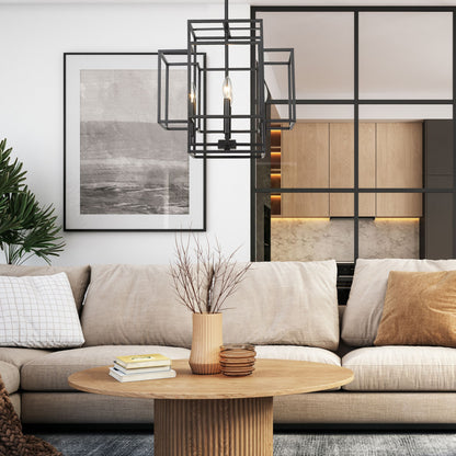 Titania 4 Light Chandelier Matte Black