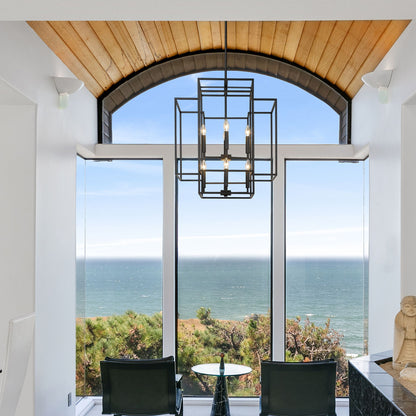 Titania 8 Light Chandelier Matte Black
