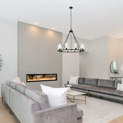 Titus 10 Light Chandelier Matte Black