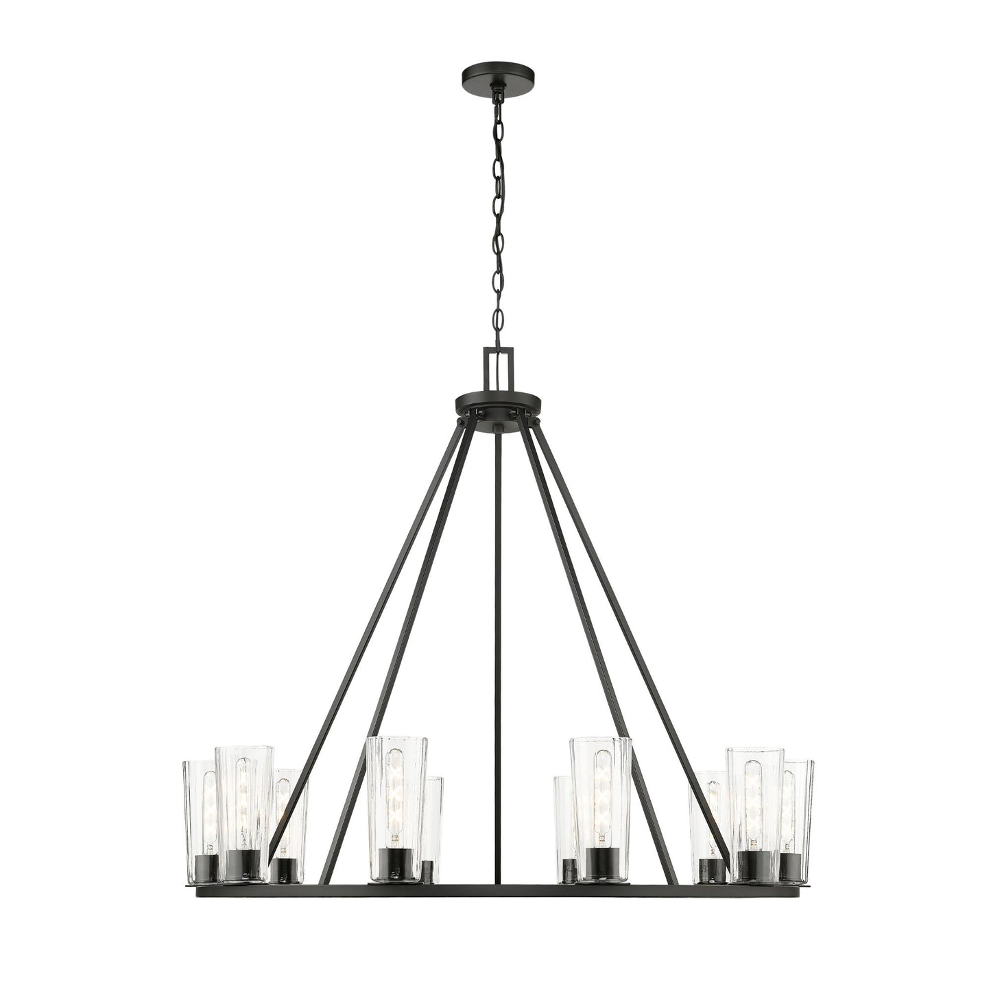 Titus 10 Light Chandelier Matte Black