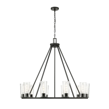 Titus 10 Light Chandelier Matte Black