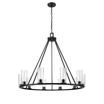 Titus 10 Light Chandelier Matte Black