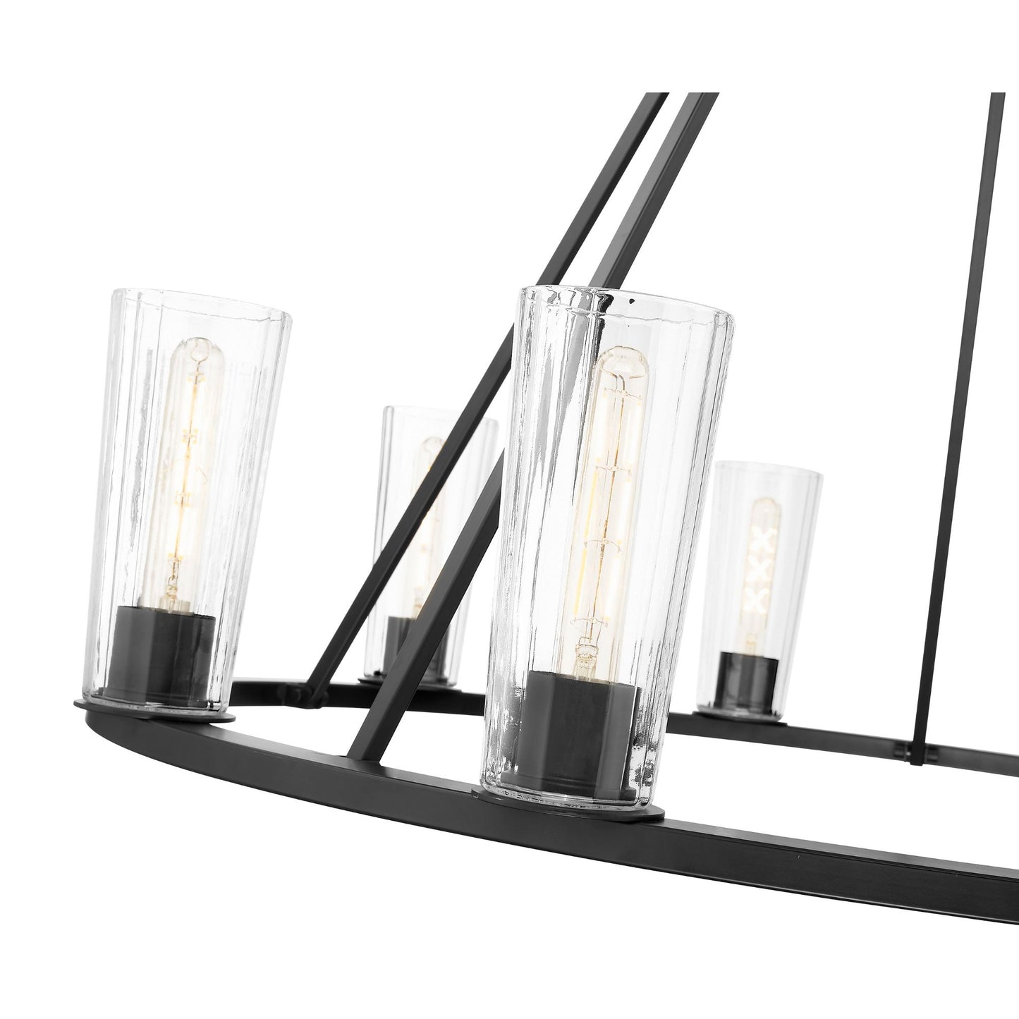 Titus 10 Light Chandelier Matte Black