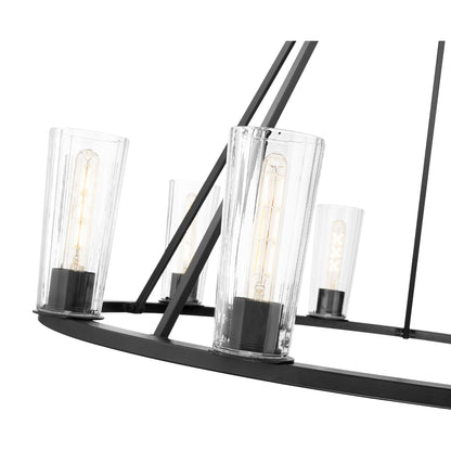 Titus 10 Light Chandelier Matte Black