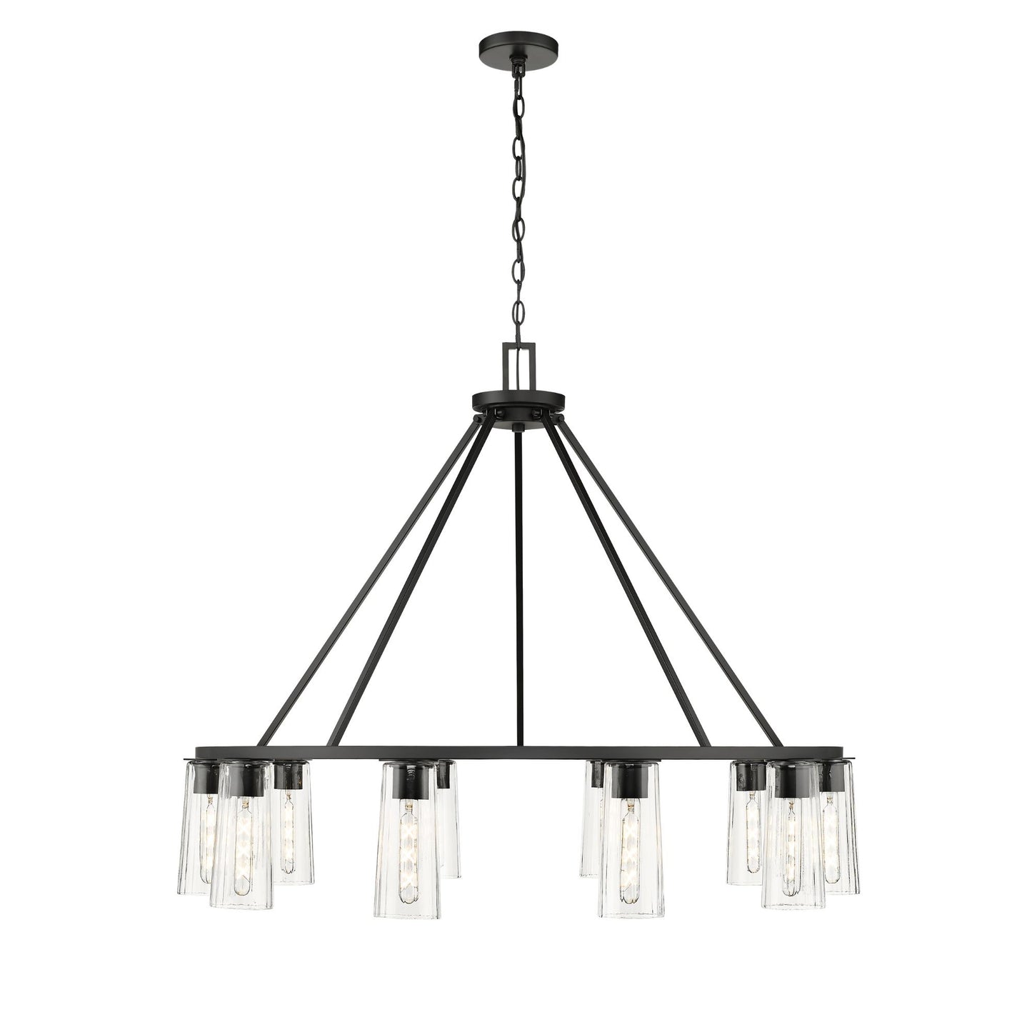 Titus 10 Light Chandelier Matte Black