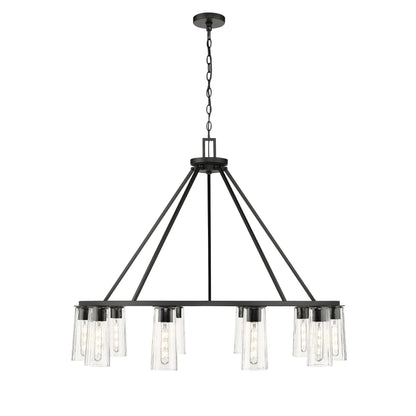 Titus 10 Light Chandelier Matte Black