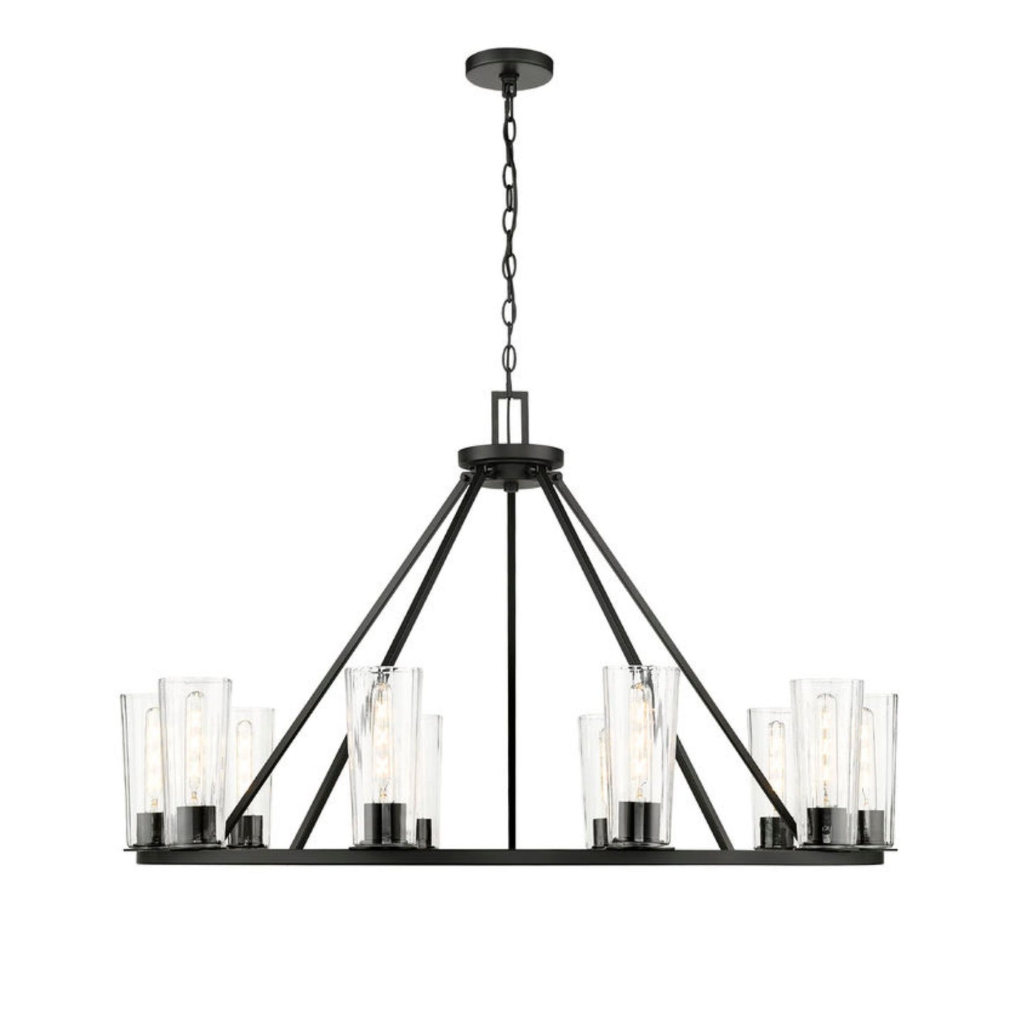Titus 10 Light Chandelier Matte Black