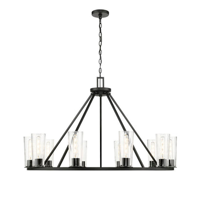 Titus 10 Light Chandelier Matte Black