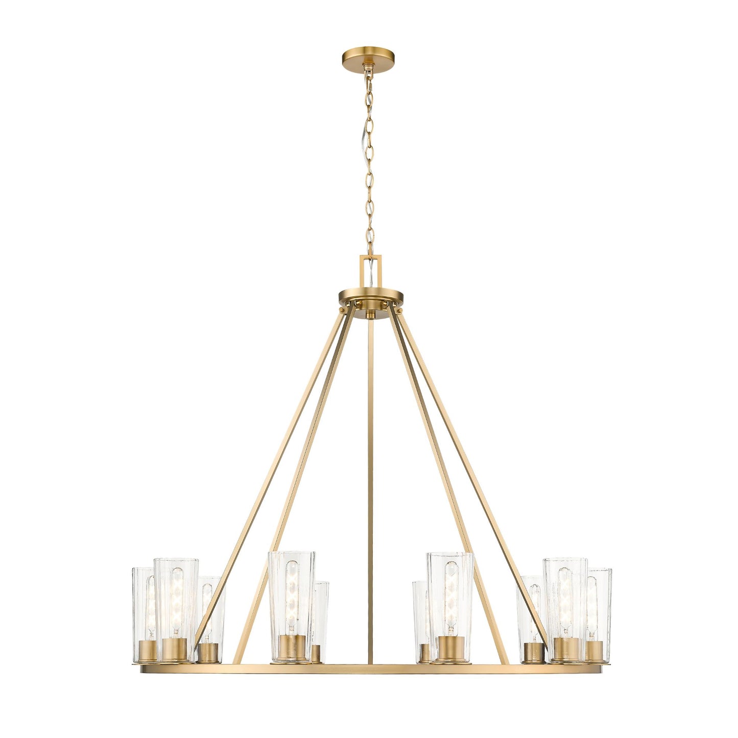 Titus 10 Light Chandelier Modern Gold