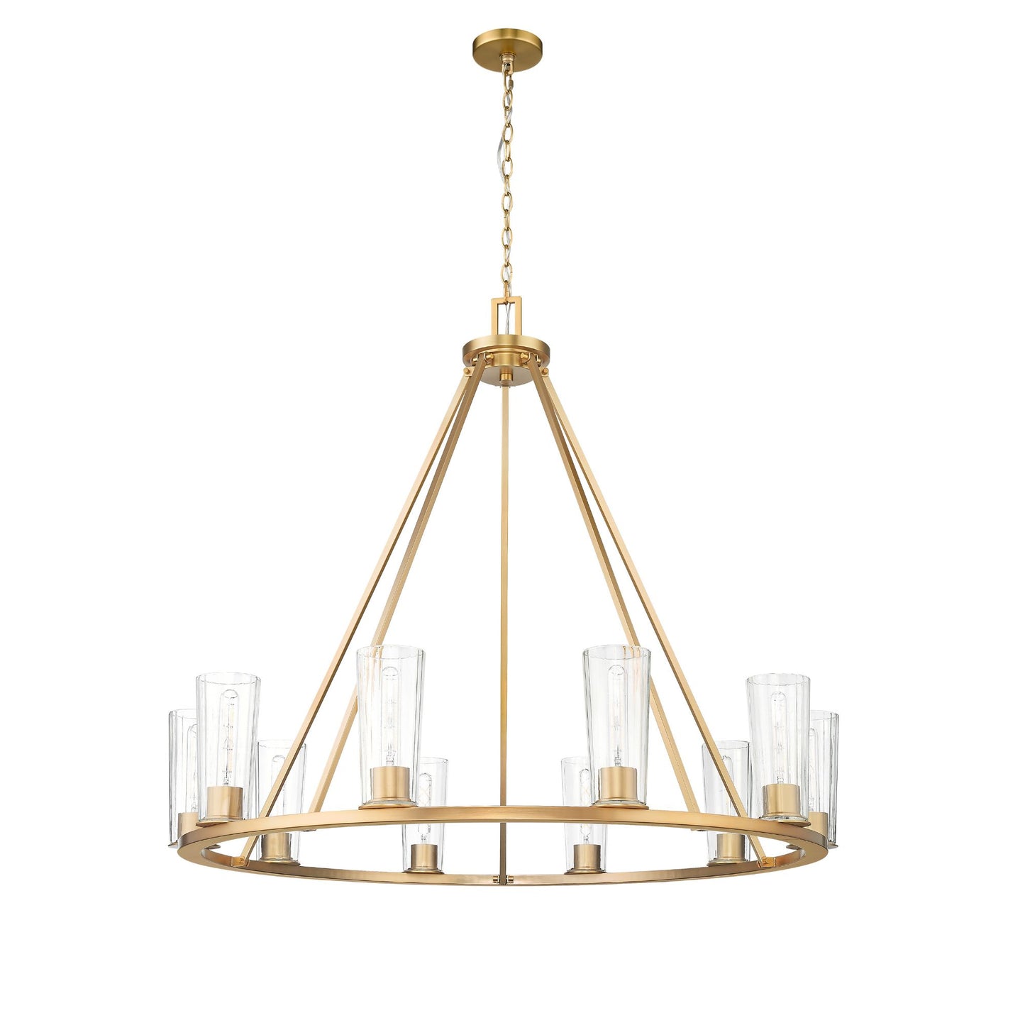 Titus 10 Light Chandelier Modern Gold