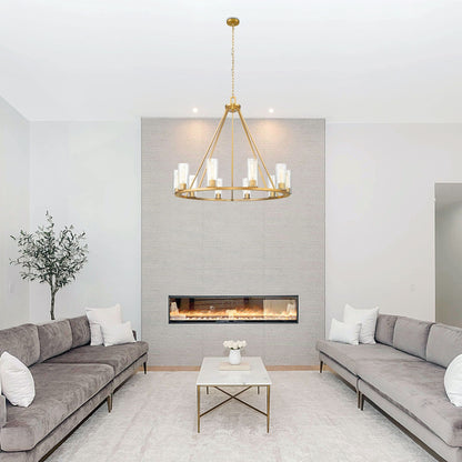 Titus 10 Light Chandelier Modern Gold